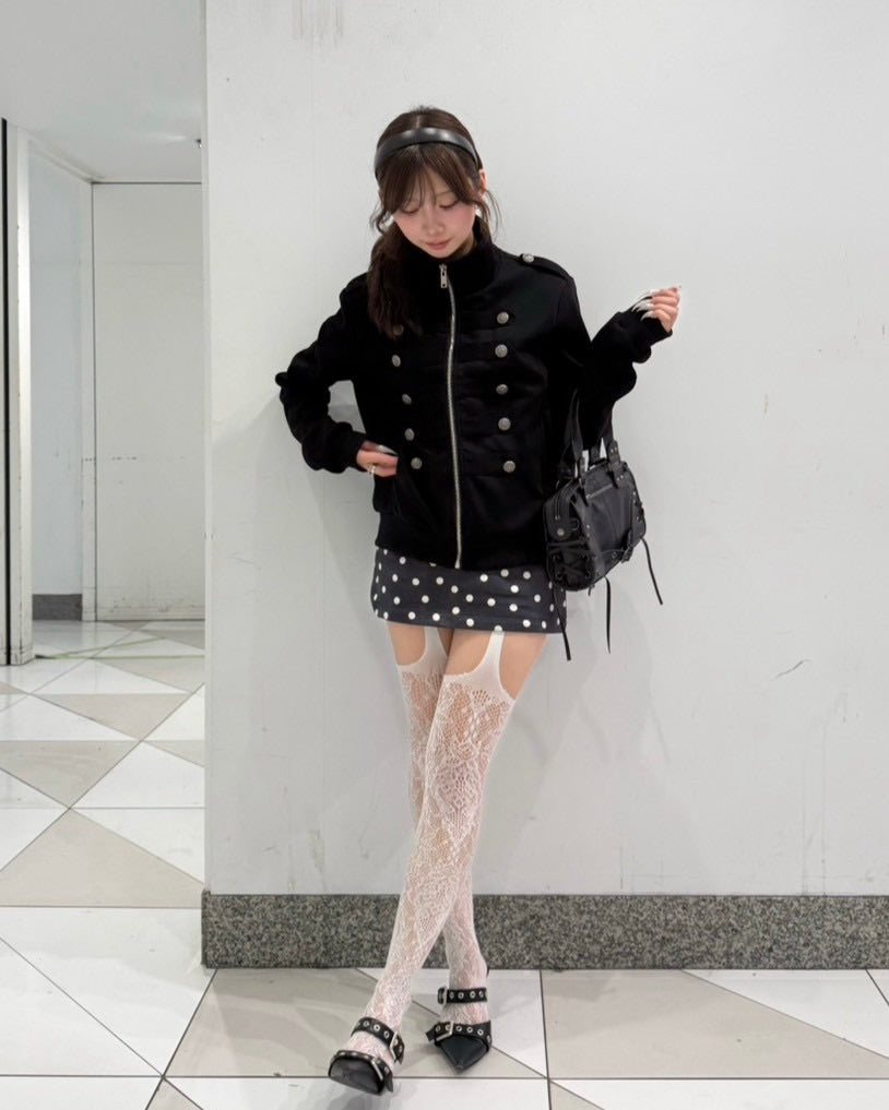 大阪店 WEB限定 受注制【Never mind the XU】Dot Muse Mini Skirt