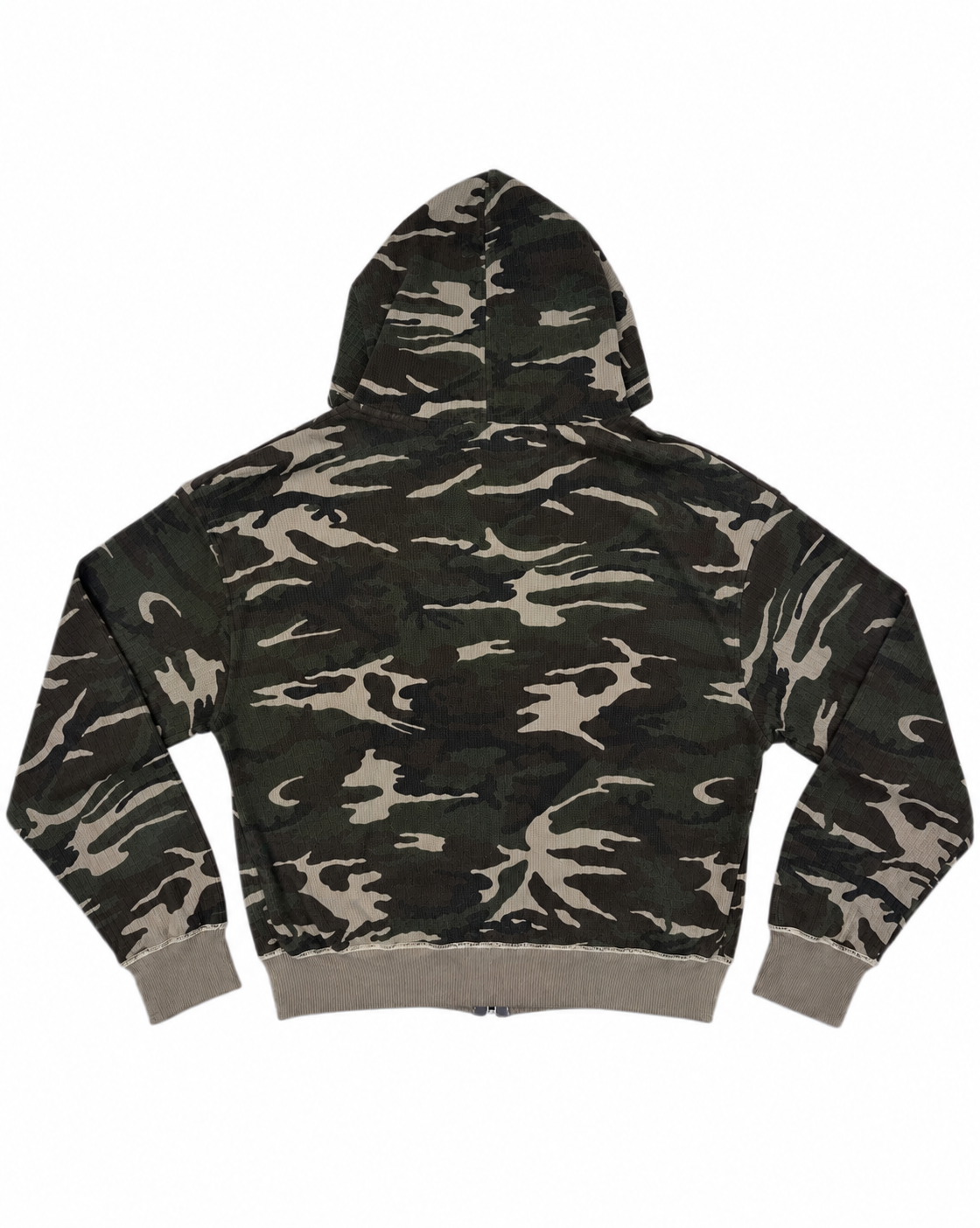 受注制【Never mind the XU】MILITARY CAMO THERMAL ZIP HOODIE (2color)