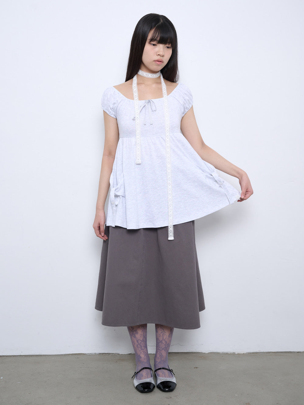 6/8 21:00発売【TUOMIO】WASHED BELT BAG SKIRT