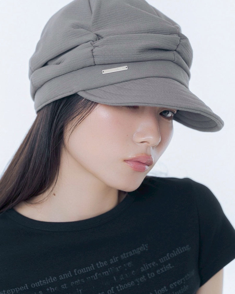 【Miseki seoul】Pleats shirring cap