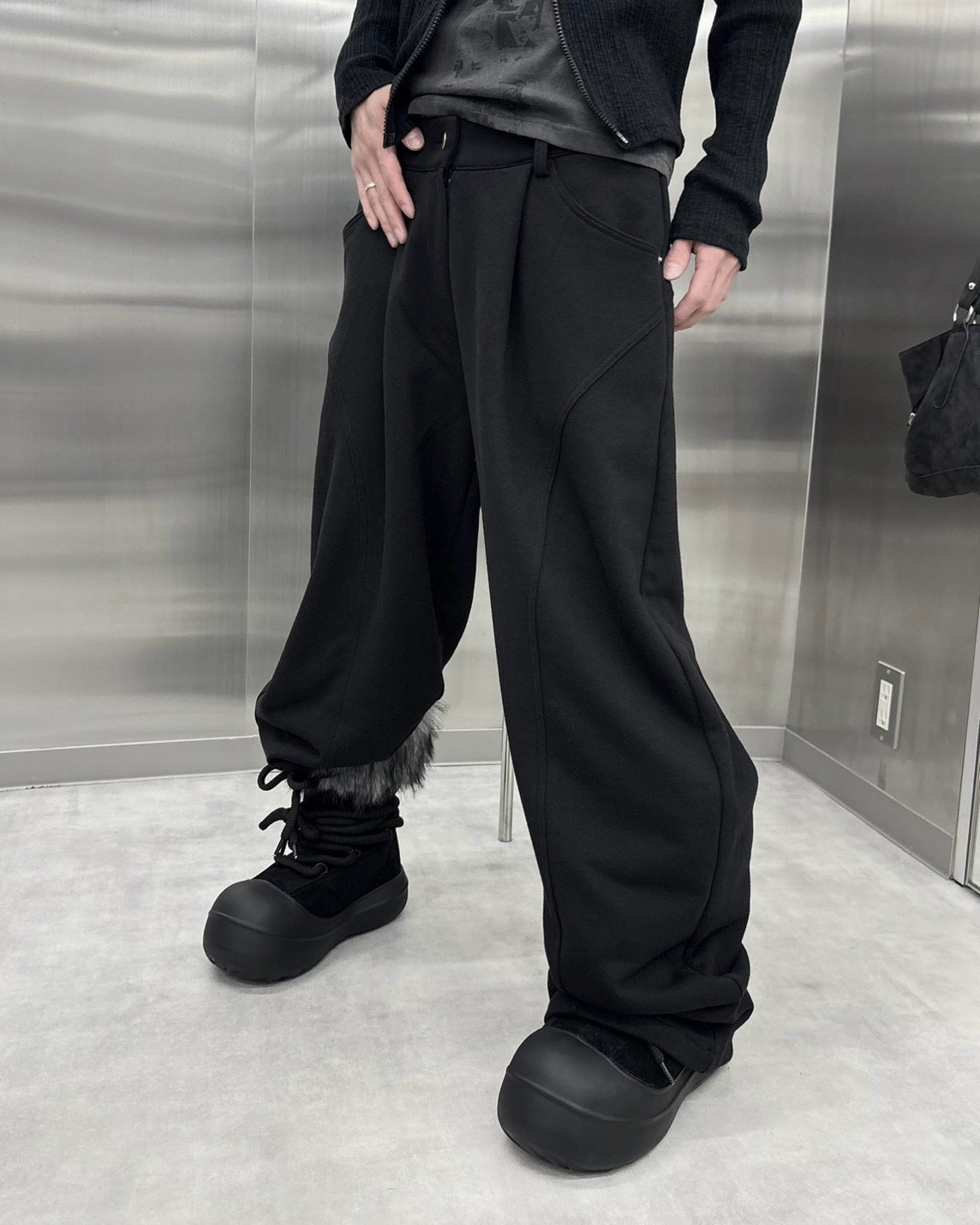 受注制【nmtc+】Curved Seam Wide Sweat Pants (2color)