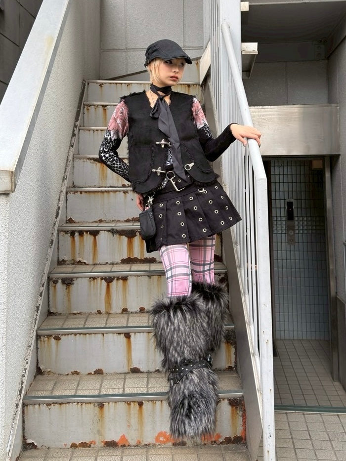 国際配送【Never mind the XU】belt fur boots (2color) – PRESSING
