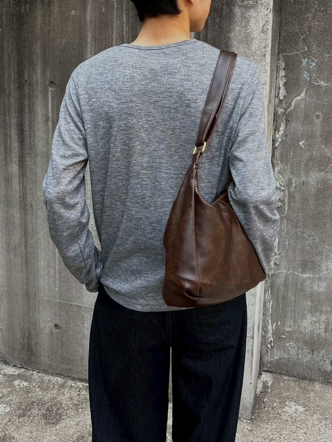 東京店WEB限定受注制【Chikashitsu +】rib knit henry neck tee (3color)