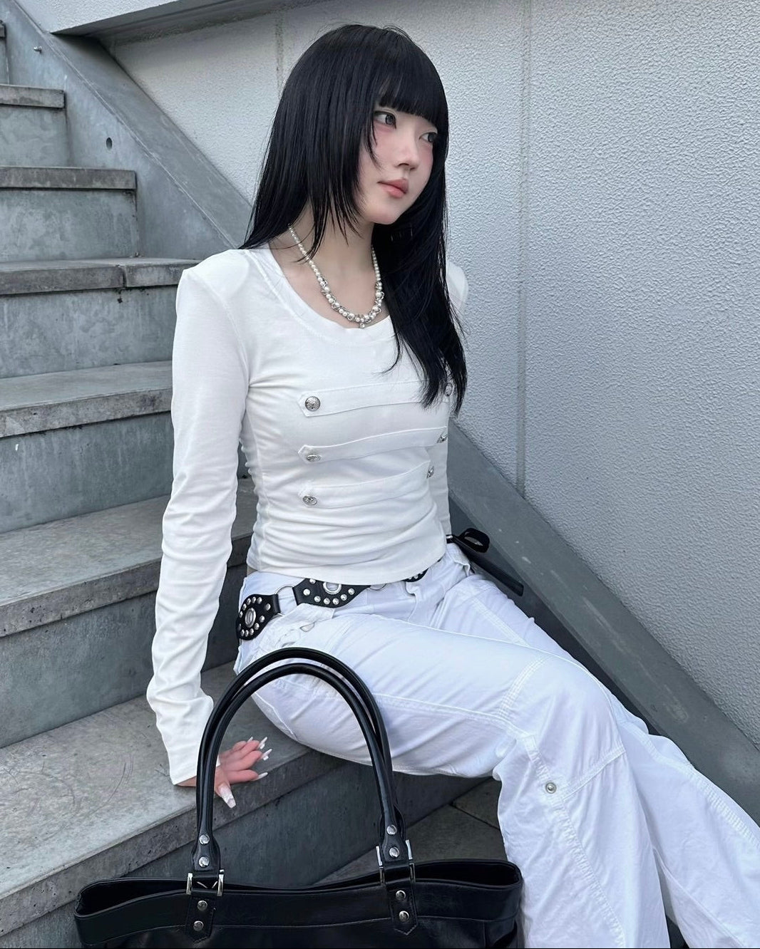 受注制【nmtc+】Napoleon Button Top (2color)