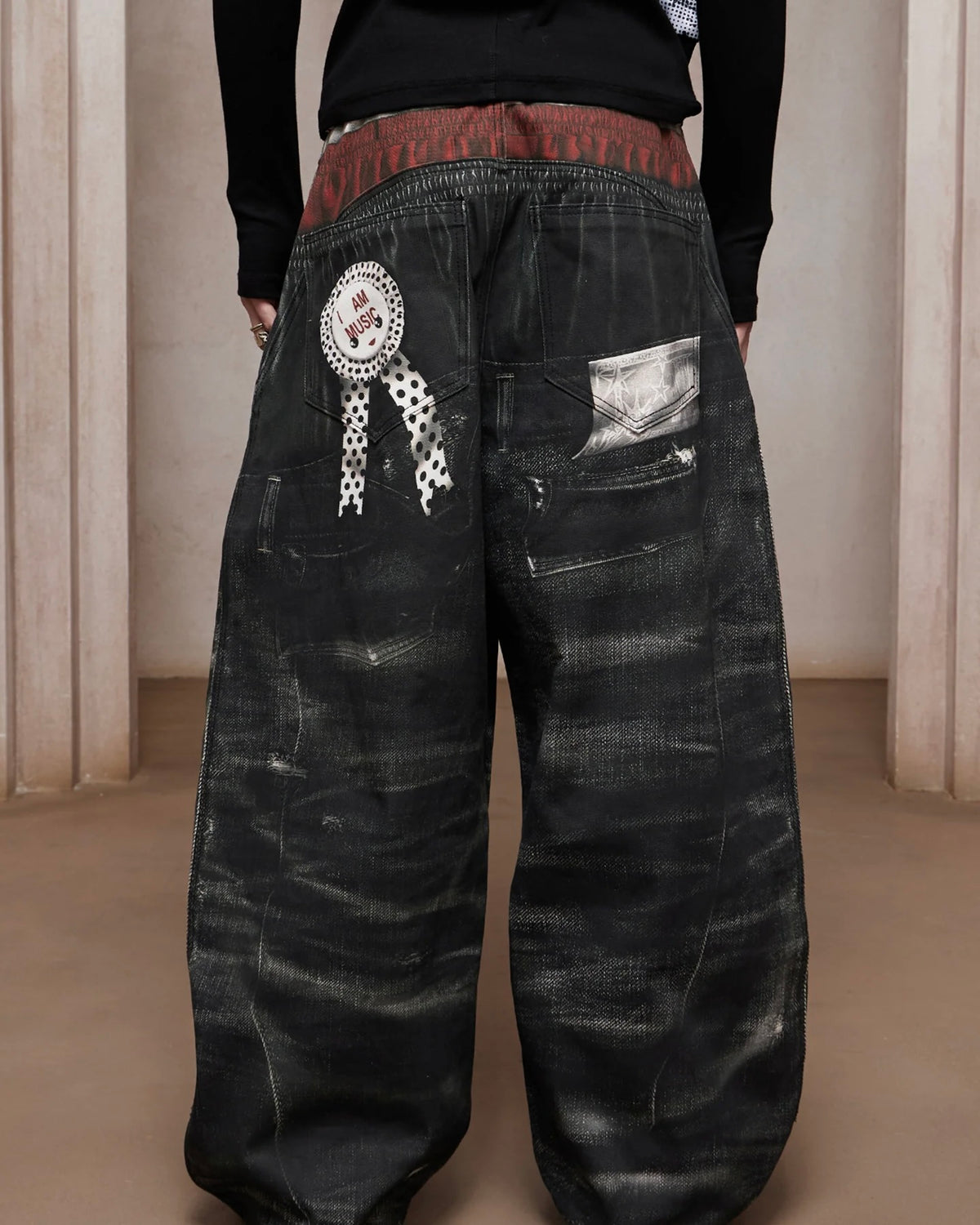 【DND4DES】Triple Waist MP3 All-Over Print Pants
