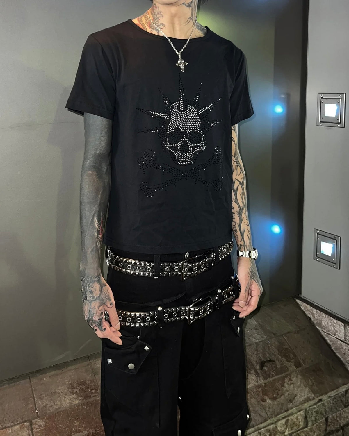 【TYPE SHADE】REAL LETHER W LINNE STUDS BELT