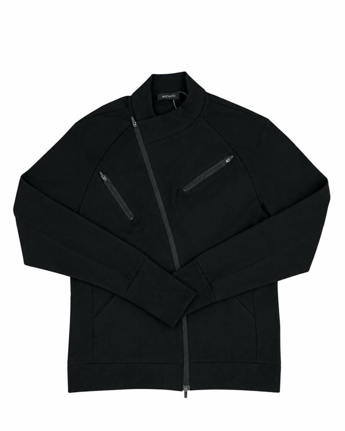 受注制【nmtc+】Asymmetric pocket zip-up Slim Jacket