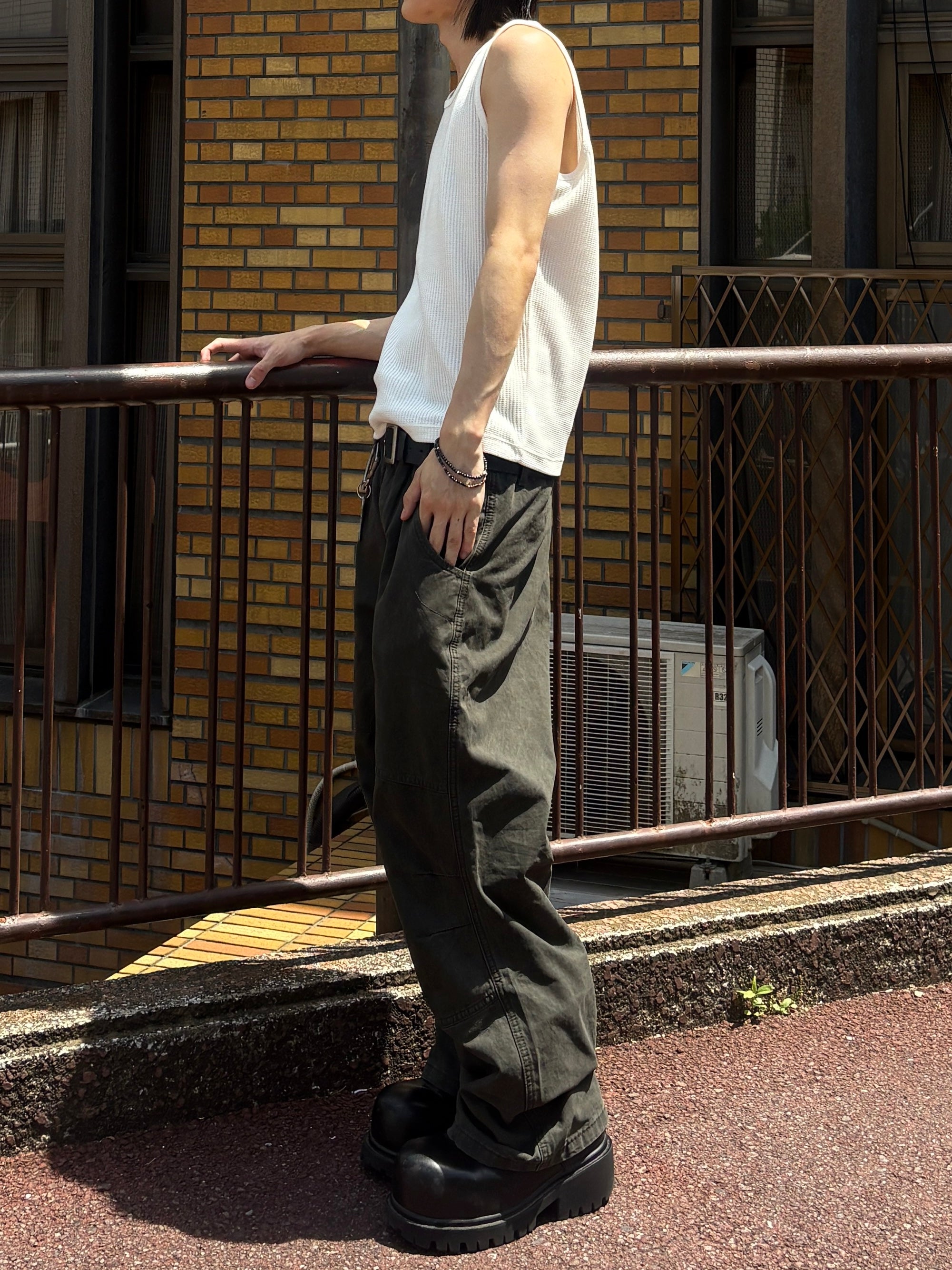 受注制【youll】Semi wide cotton pants (2color)