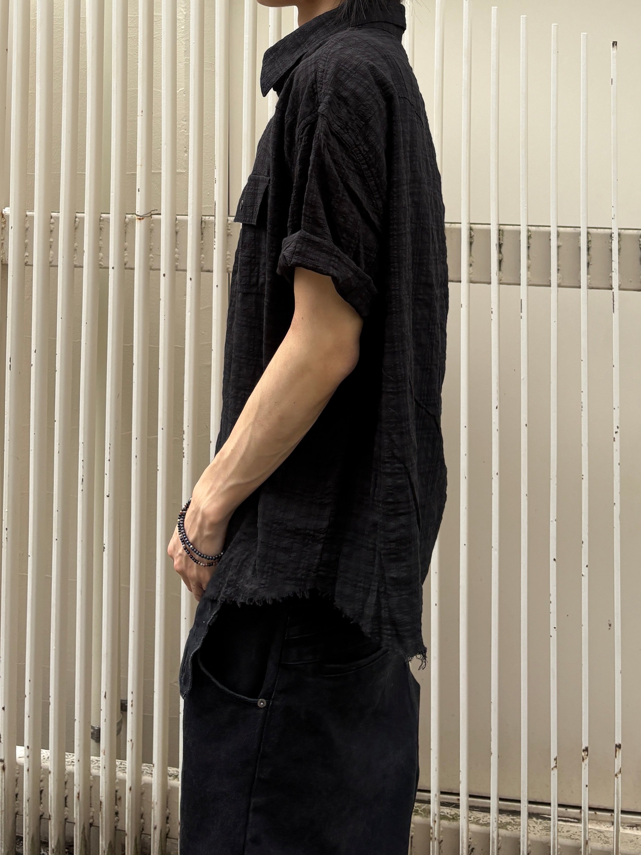 受注制【youll】Cut off half sleeve check shirt (3color)