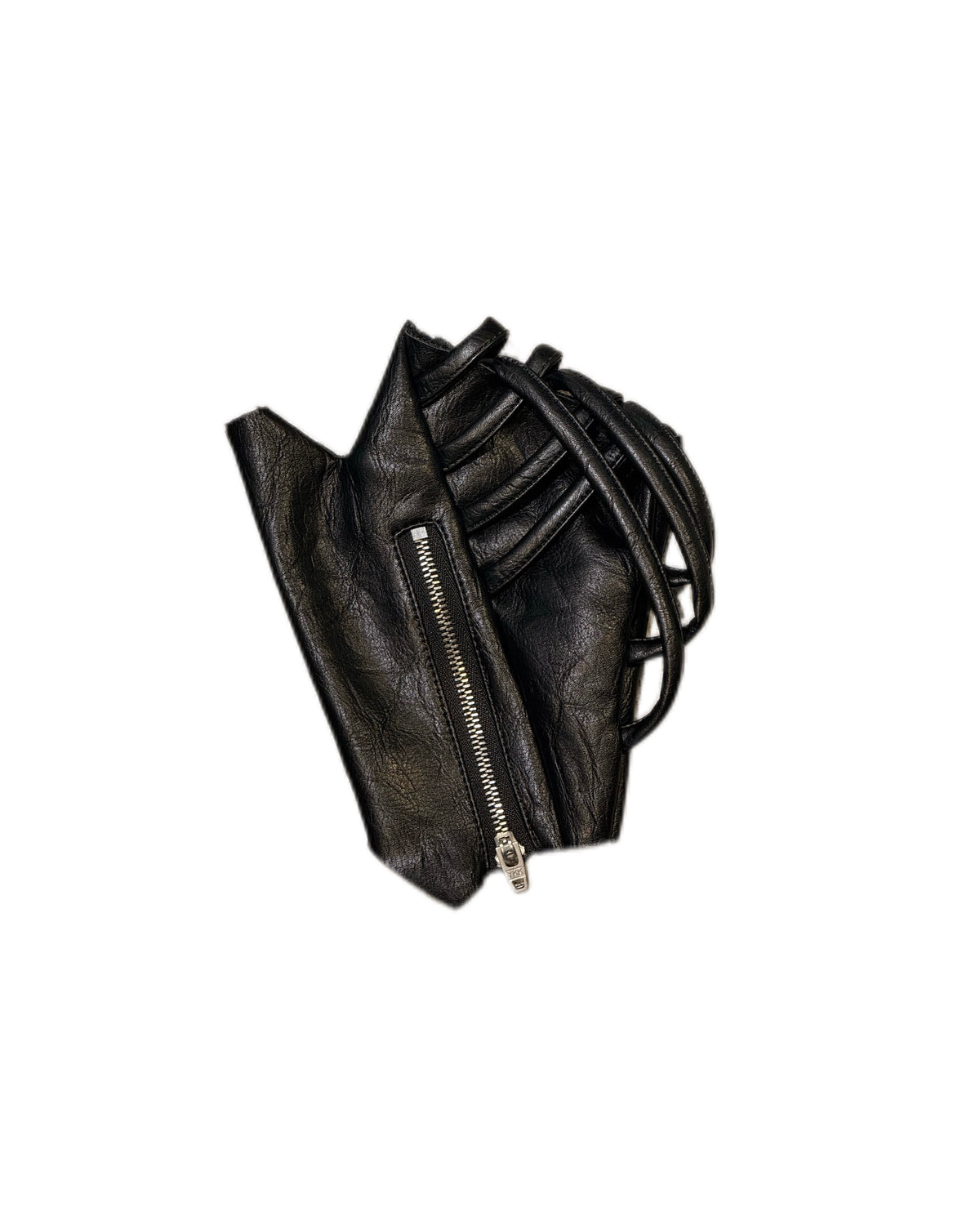 国際配送【Never mind the XU】Cyberpunk Zipper Fingerless Gloves