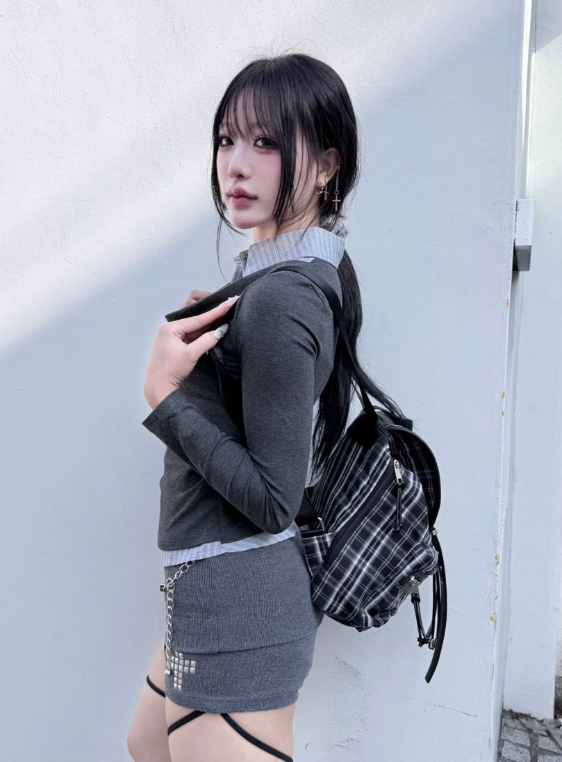 3/1 20:00発売 受注制【nmtc +】draep layered shirts / 【エヌエムティーシープラス】ドレープレイヤード長袖Tシャツ (2color)