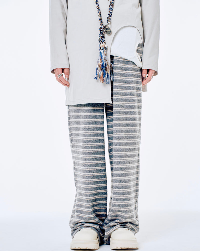 国際配送【Nerd out XU】fleece stripe pants (2color)
