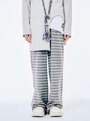 国際配送【Nerd out XU】fleece stripe pants (2color)
