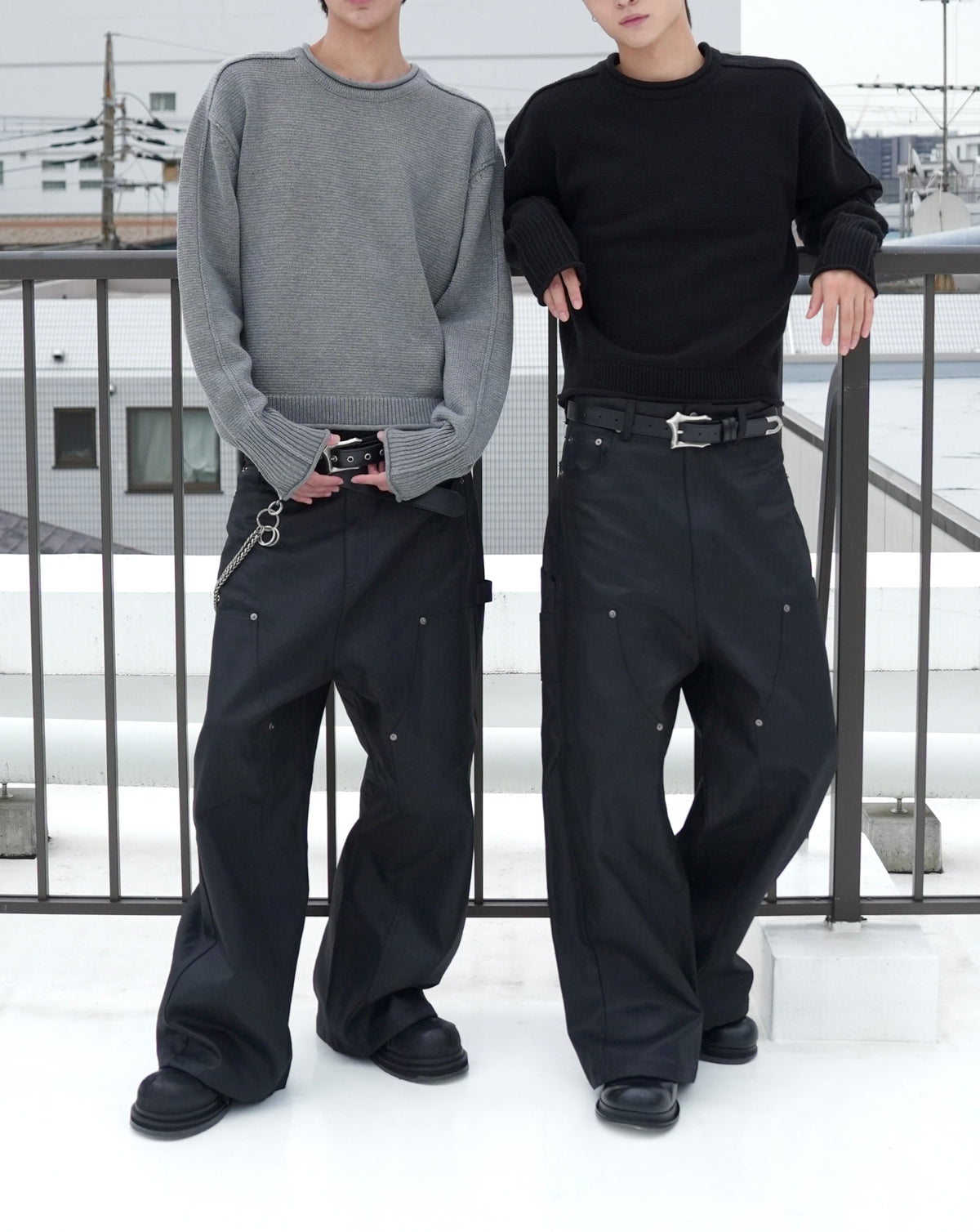 【CHIKASHITSU PLUS HIGH】Carbon coated double knee pants