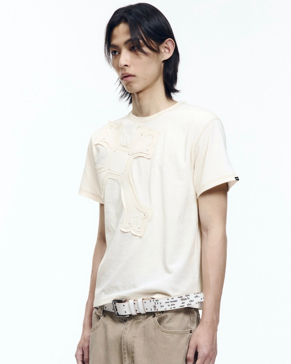 【AAKAM】Big Patch CROS2 Half Top