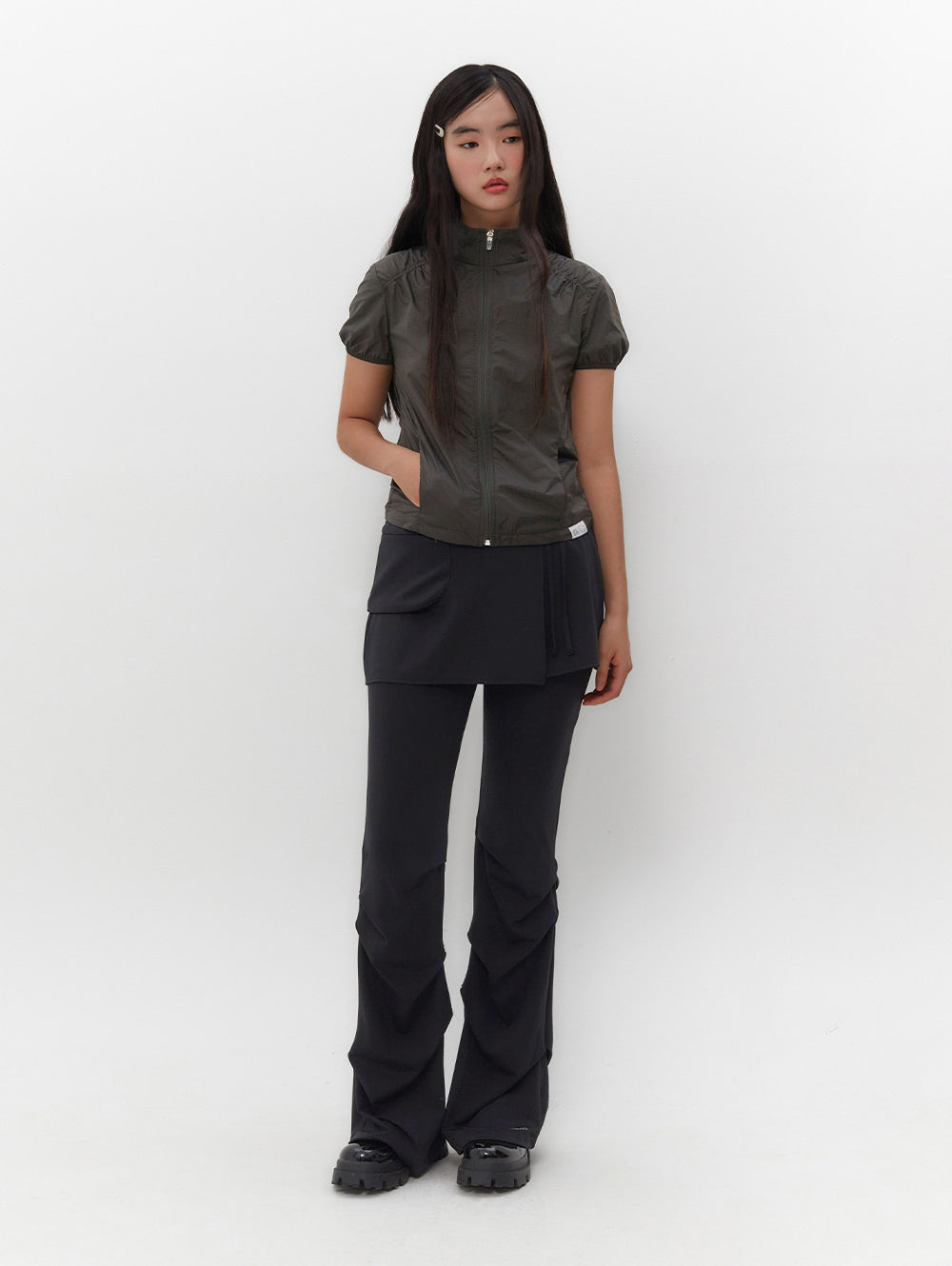 【TUOMIO】STRAPPY SKIRT PANTS