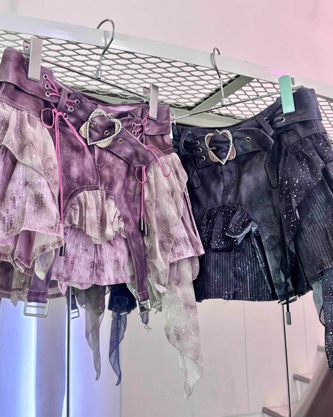 国際配送【BABY09】sequins garter belt skirt