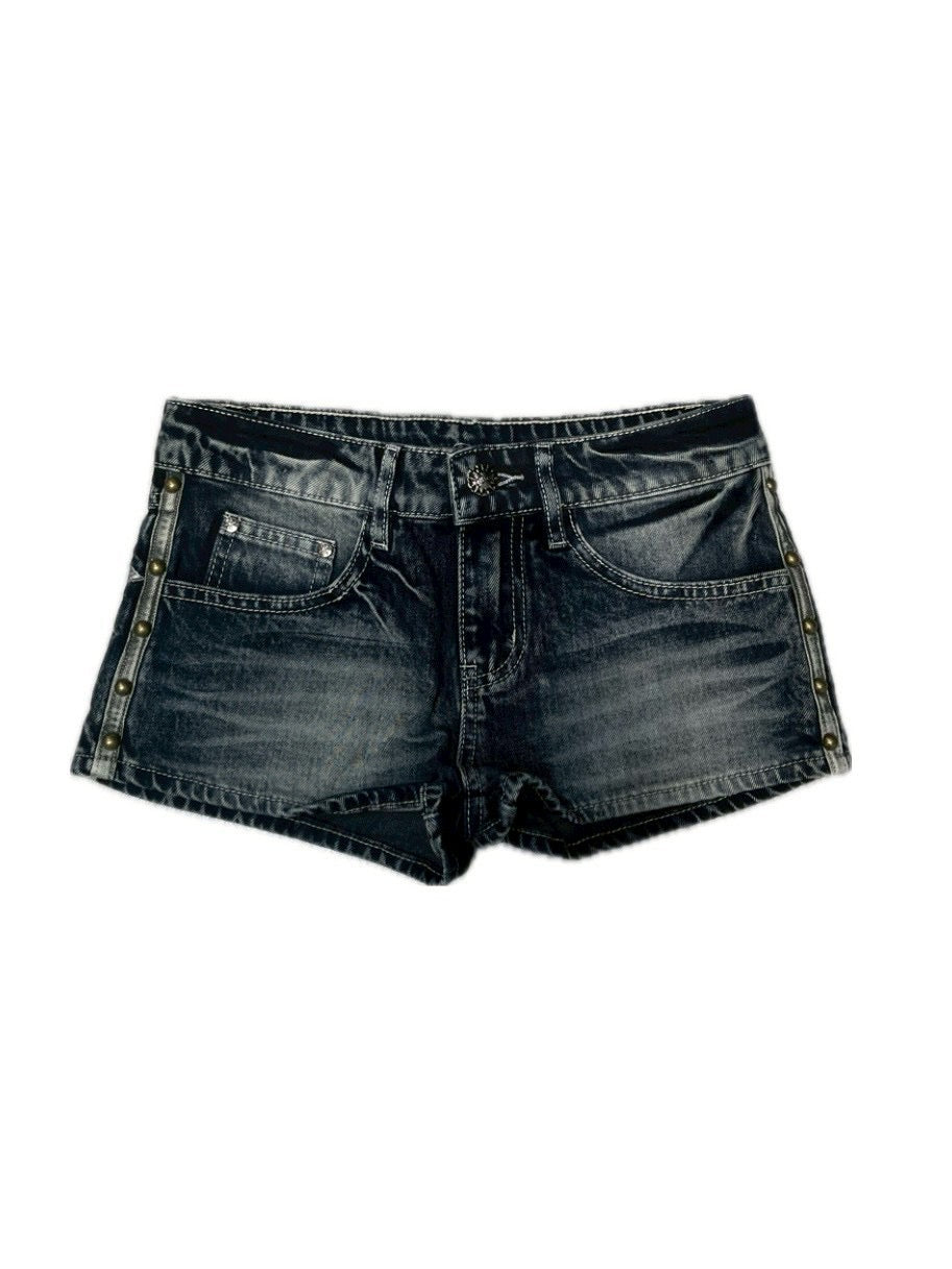 7/11 20:00発売　国際配送【BABY09】angel studs denim shorts (3color)
