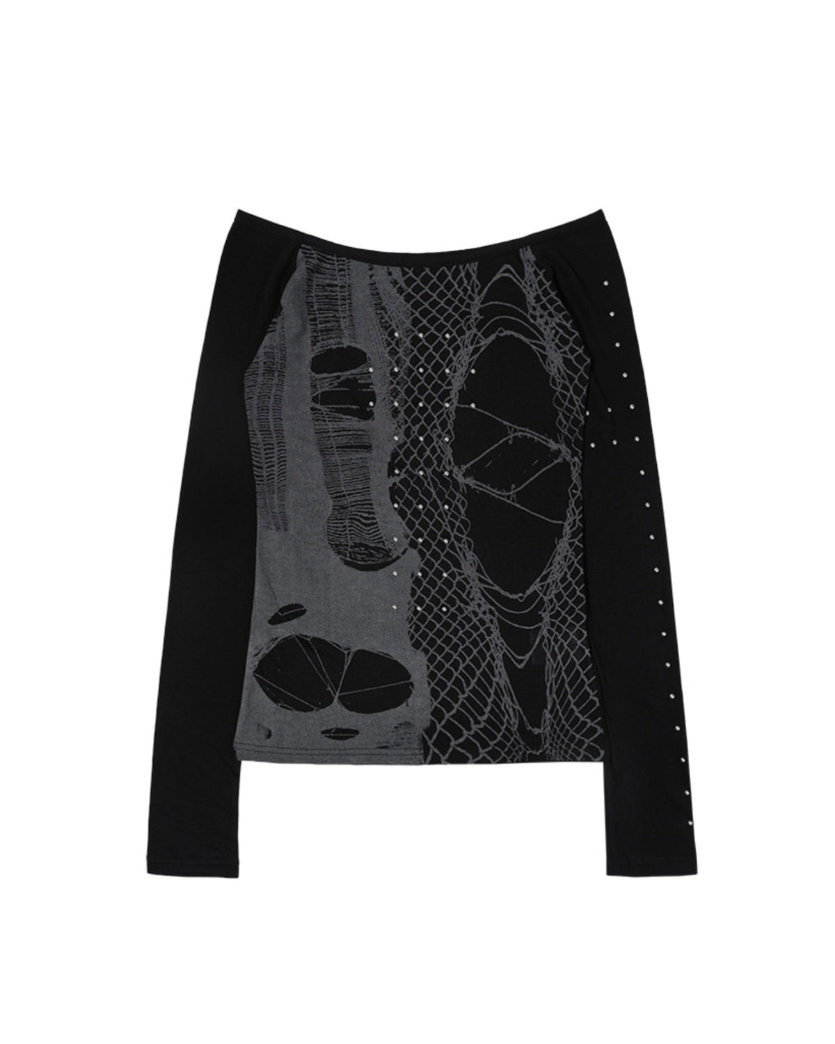 【FANCY CLUB】WEB STUD OFF-SHOULDER