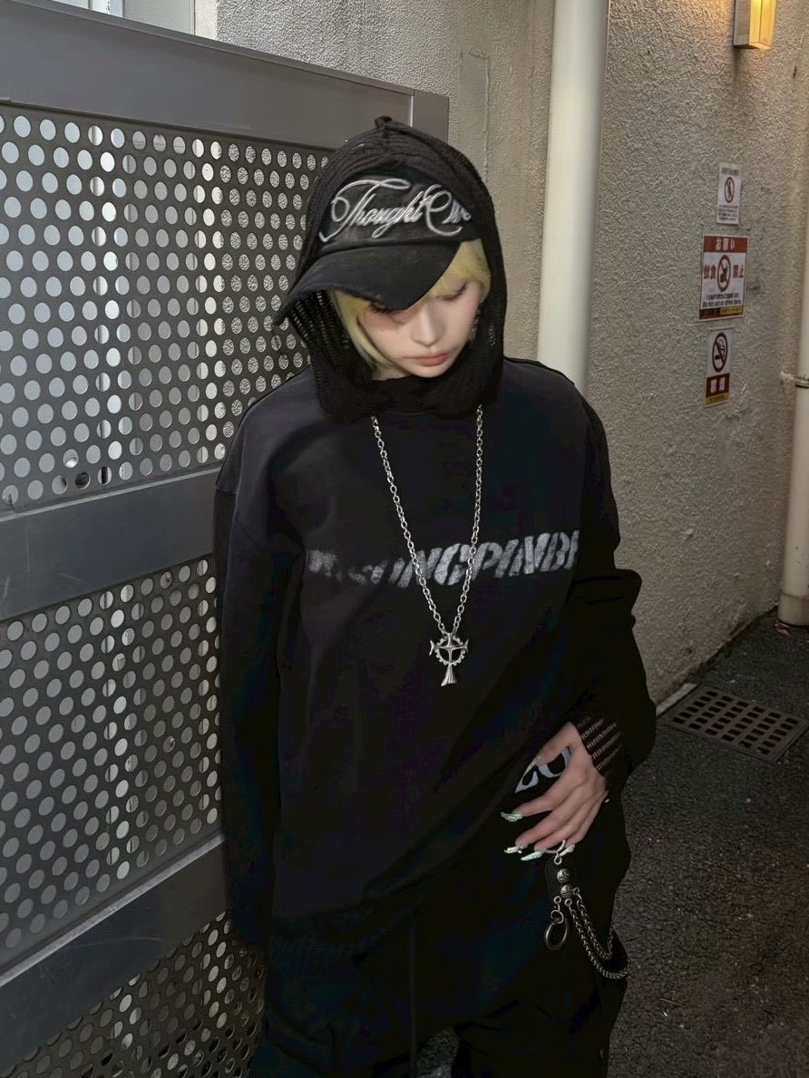 国際配送【Never mind the XU】washed long sleeve (2color)