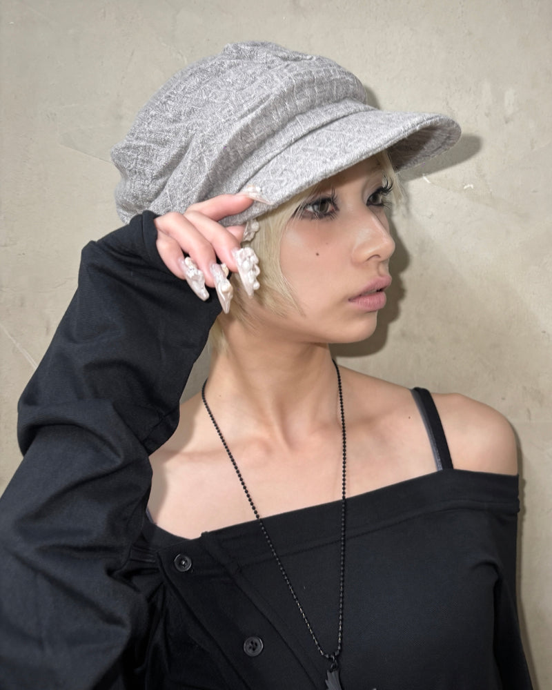 国際配送【Never mind the XU】drape casquette (3color)