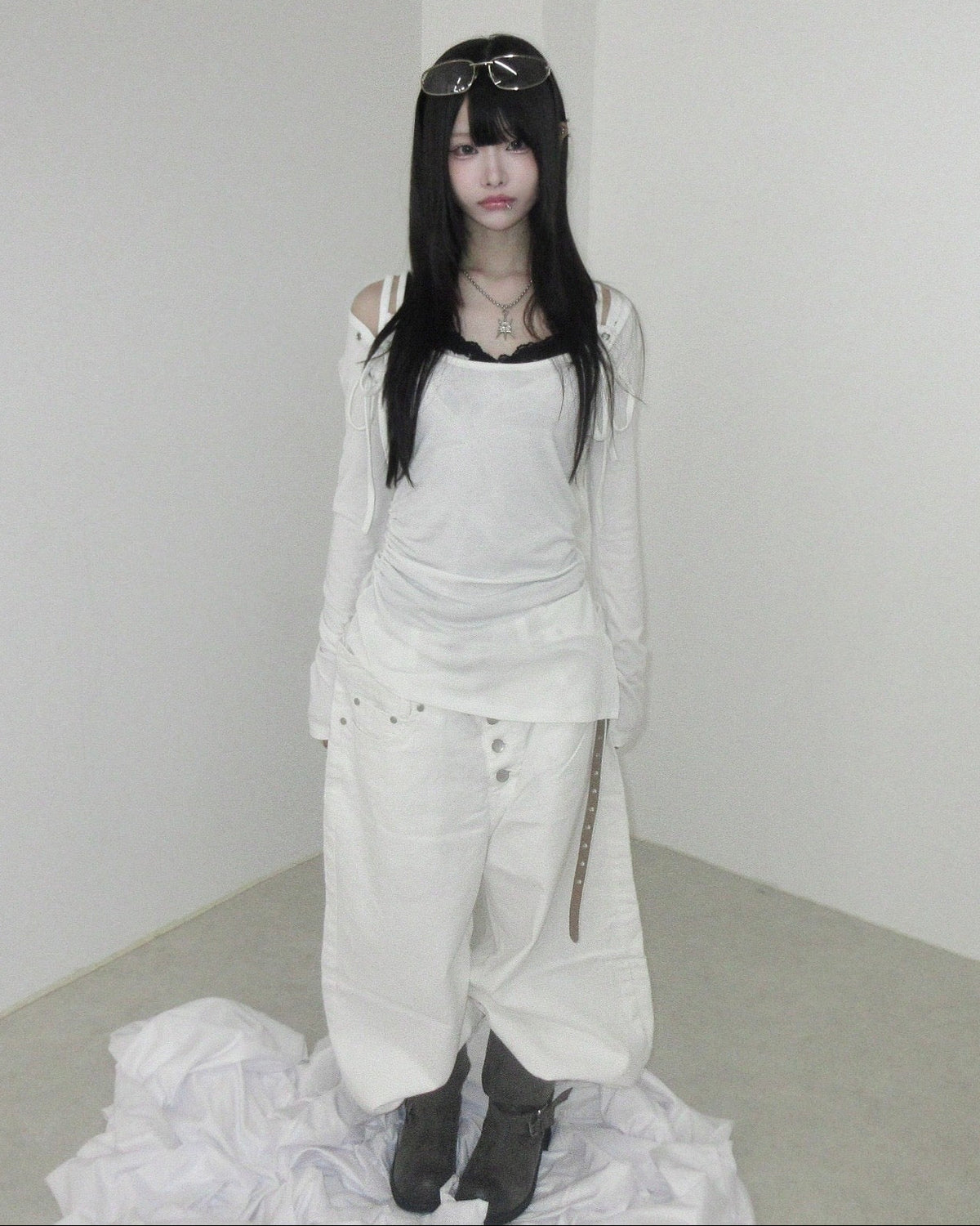 名古屋店WEB限定【nmtc+】Double Waist wrap Cover Pants (2color)