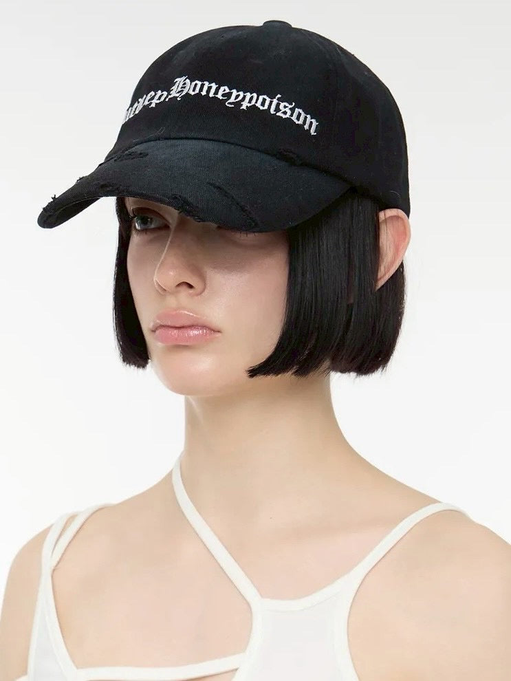 【ROCK CAKE】Slogan Washing Ball Cap