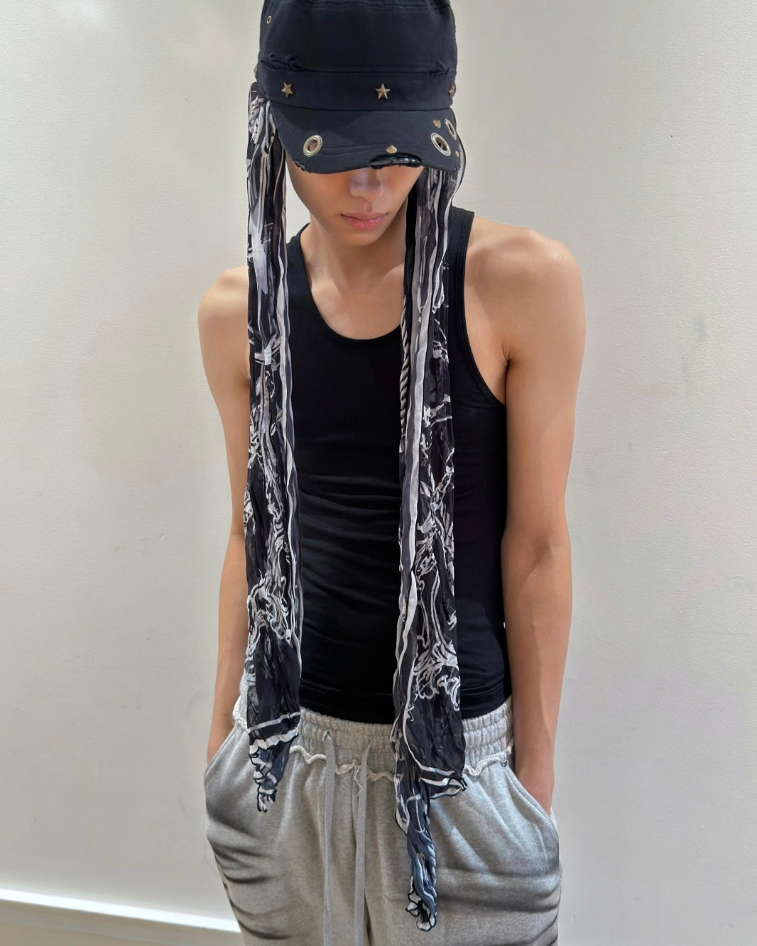 【LECYTO】Relic Pleated Long Scarf