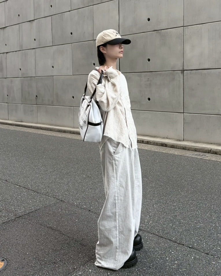 国際配送【LUV CODE】denim look wide pants (2color)