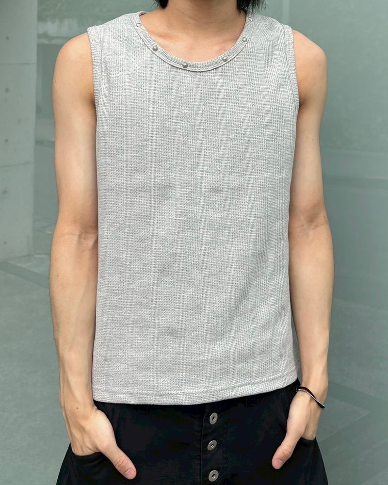 受注制【nmtc+】Studded Rib Tank Top (3color)