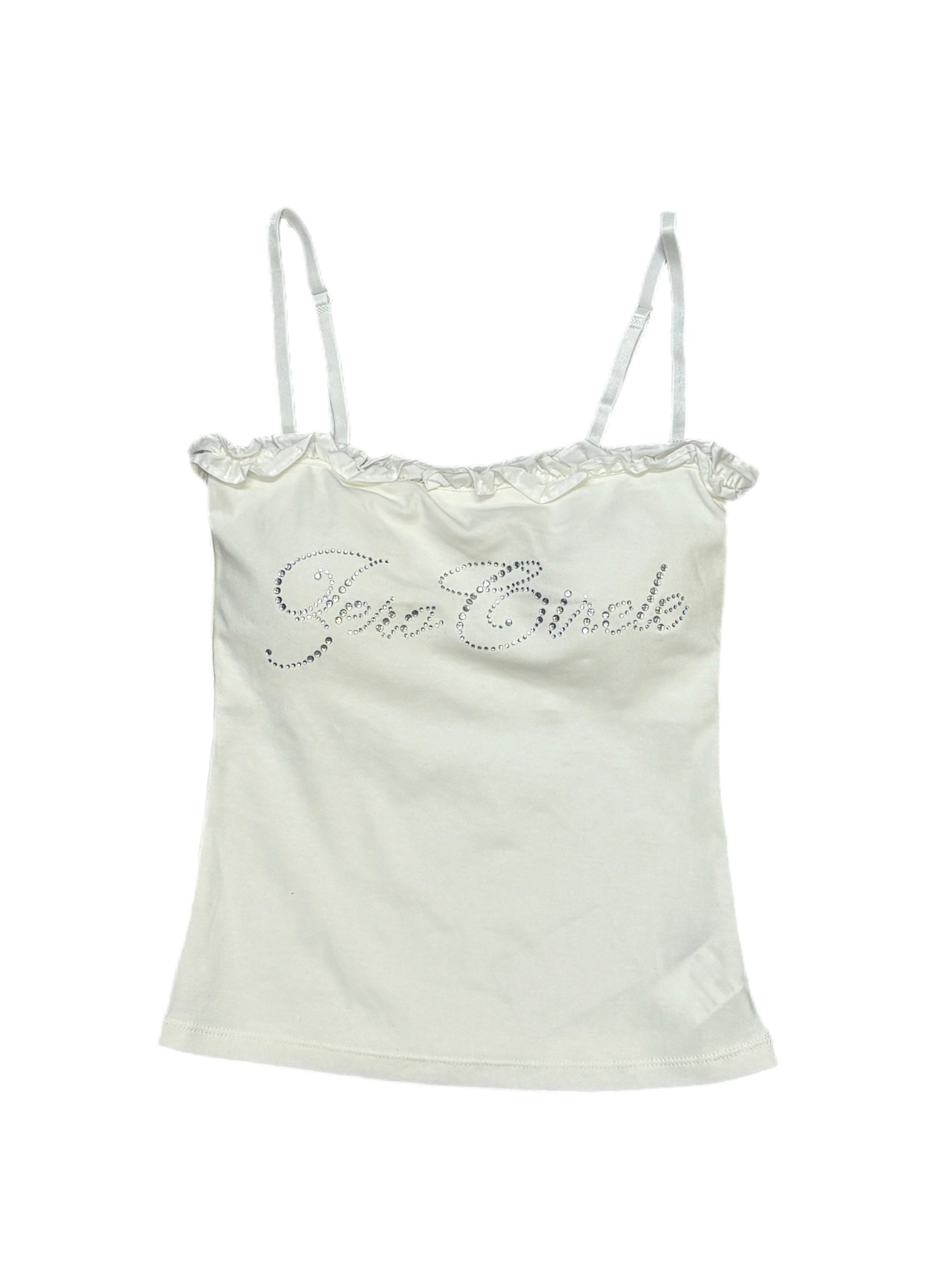国際配送【Never mind the XU】rhinestone race camisole