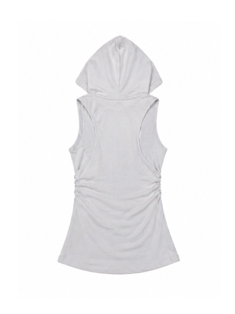 国際配送【Never mind the XU】drape eyelet hoodie tank(2color)