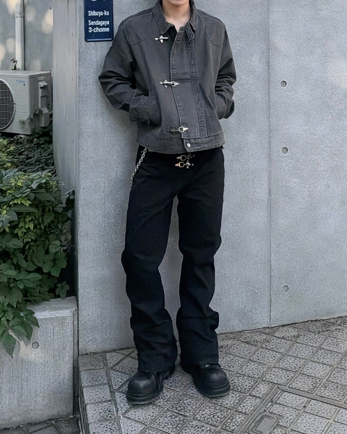 大阪店WEB限定受注制【Chikashitsu +】design hook cropped jacket (3color)