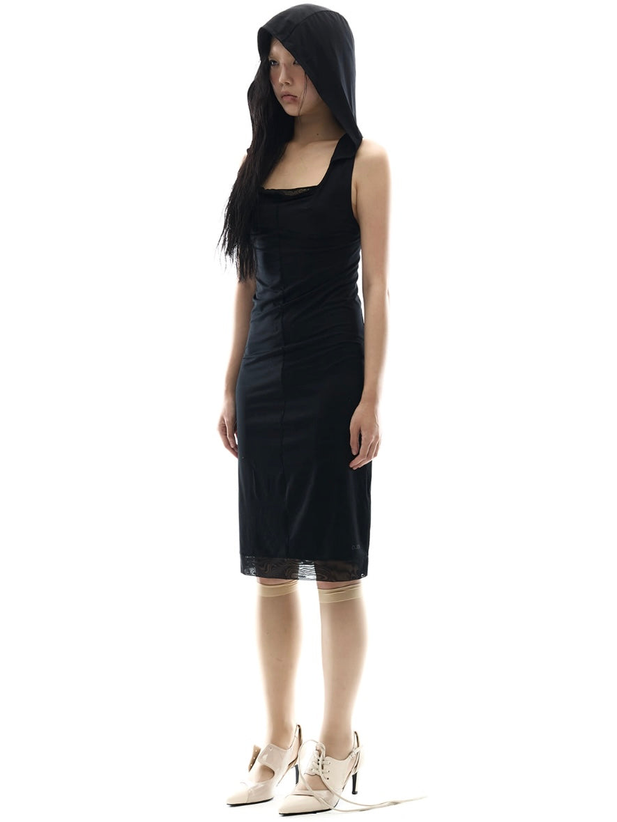 【OJOS】Flatseam Halter Midi Dress