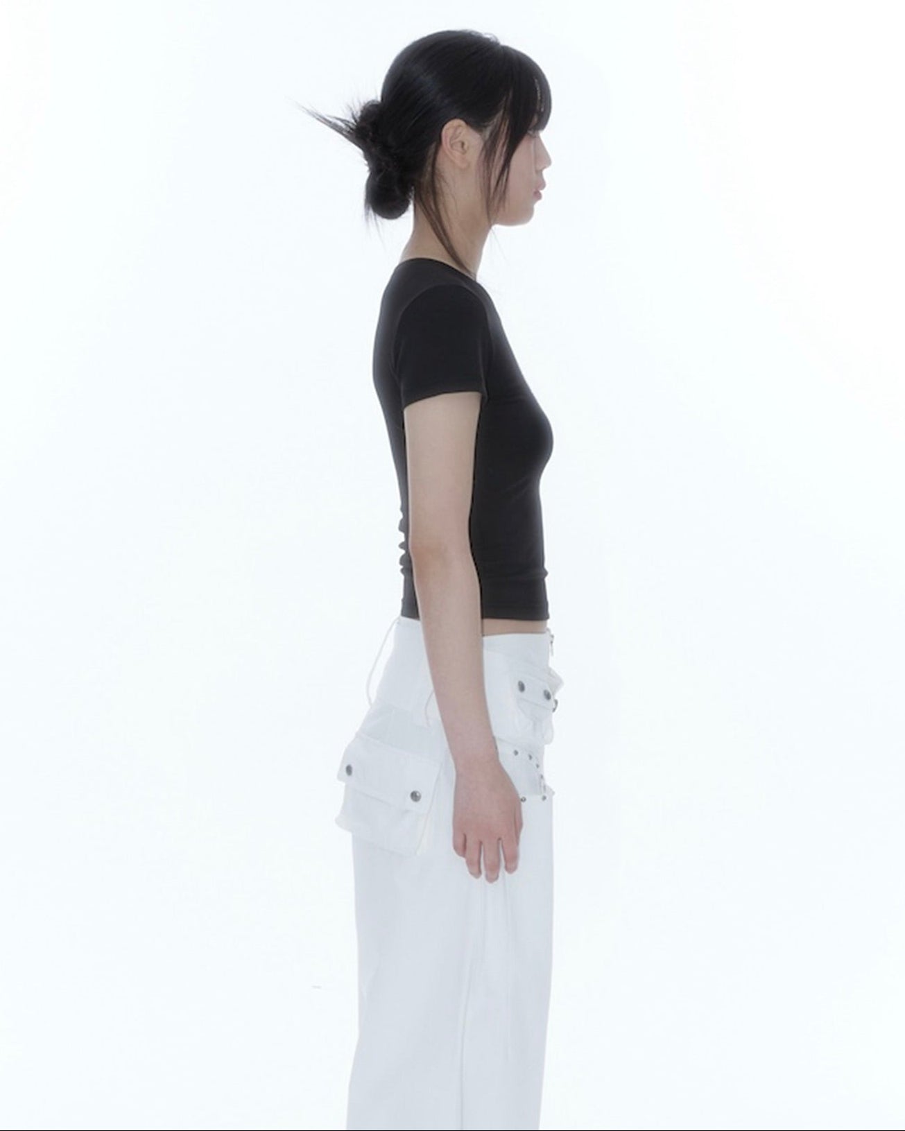 【Kashiko】Flower Heart Baby Tee