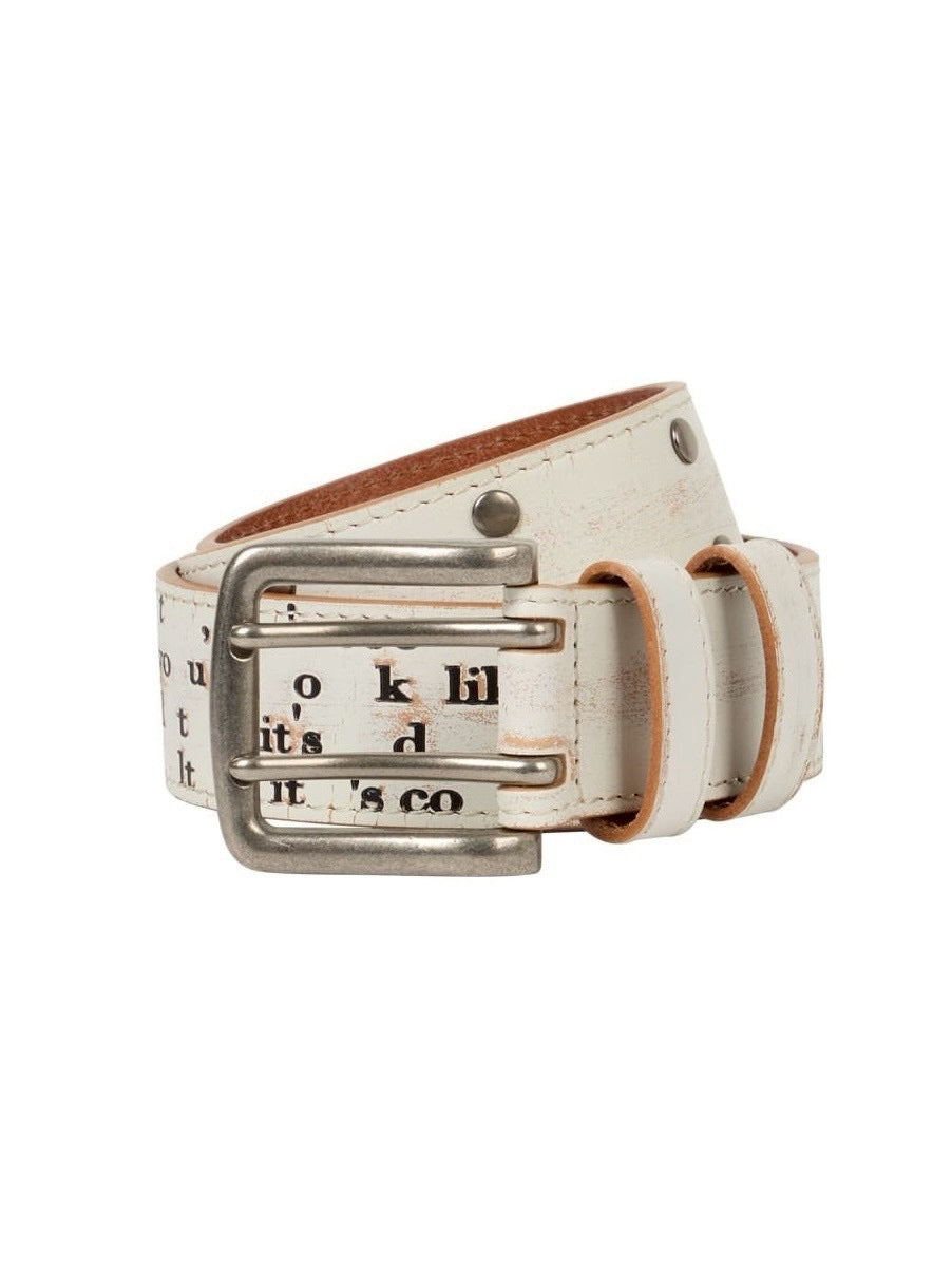 【AAKAM】Typography Leather Belt