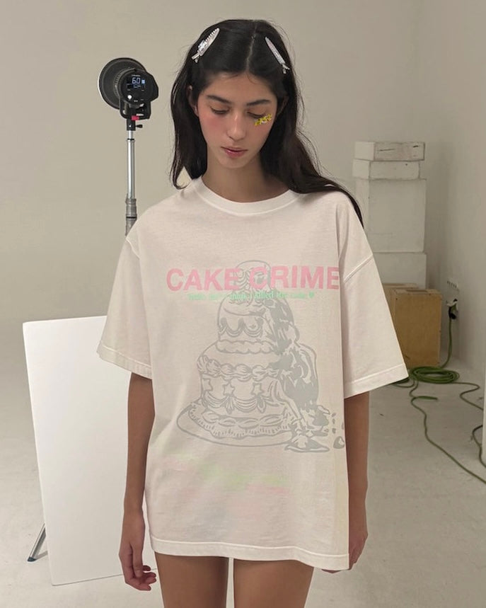 【SELES HOUSE】Cake Crime Oversized Tee
