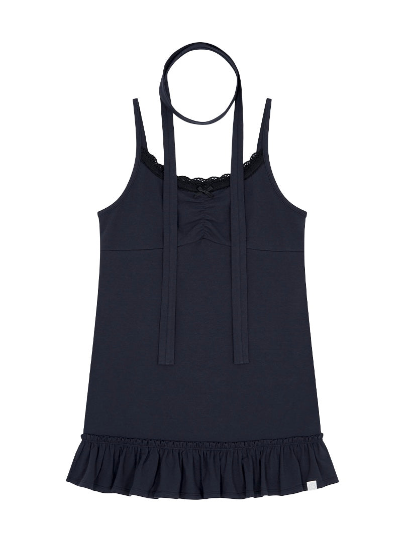 【TUOMIO】SCARF FRILL SLEEVELESS