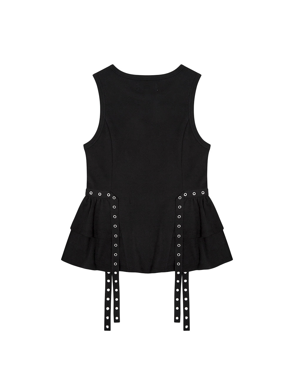 6/8 21:00発売【TUOMIO】EYELET BELTED TANK TOP