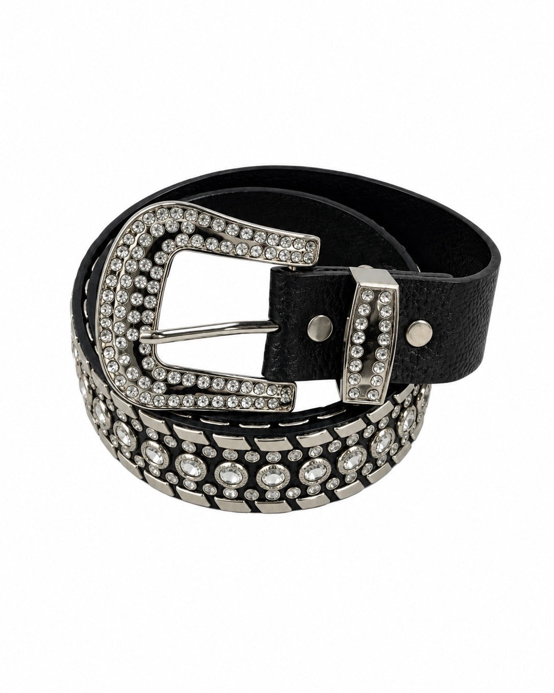 【Never mind the XU】RHINESTONE STUDDED BELT