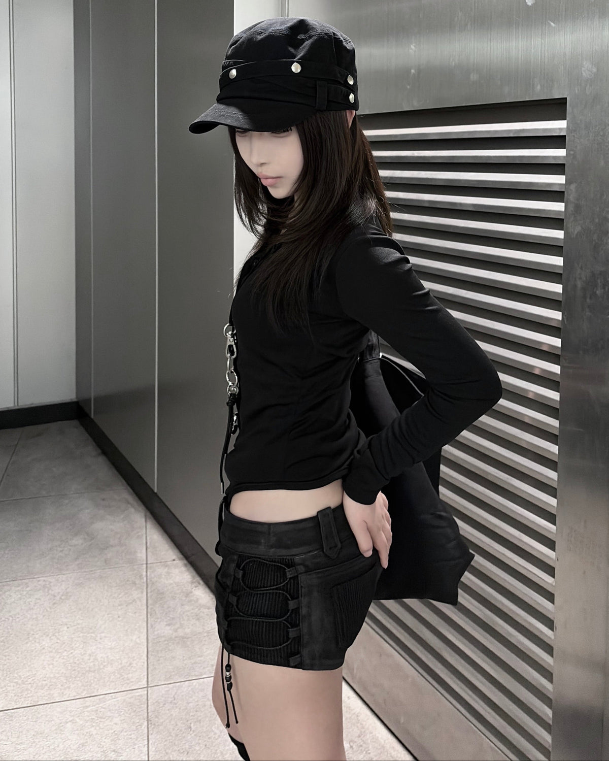 受注制【nmtc+】button slim fit body suit (2color)