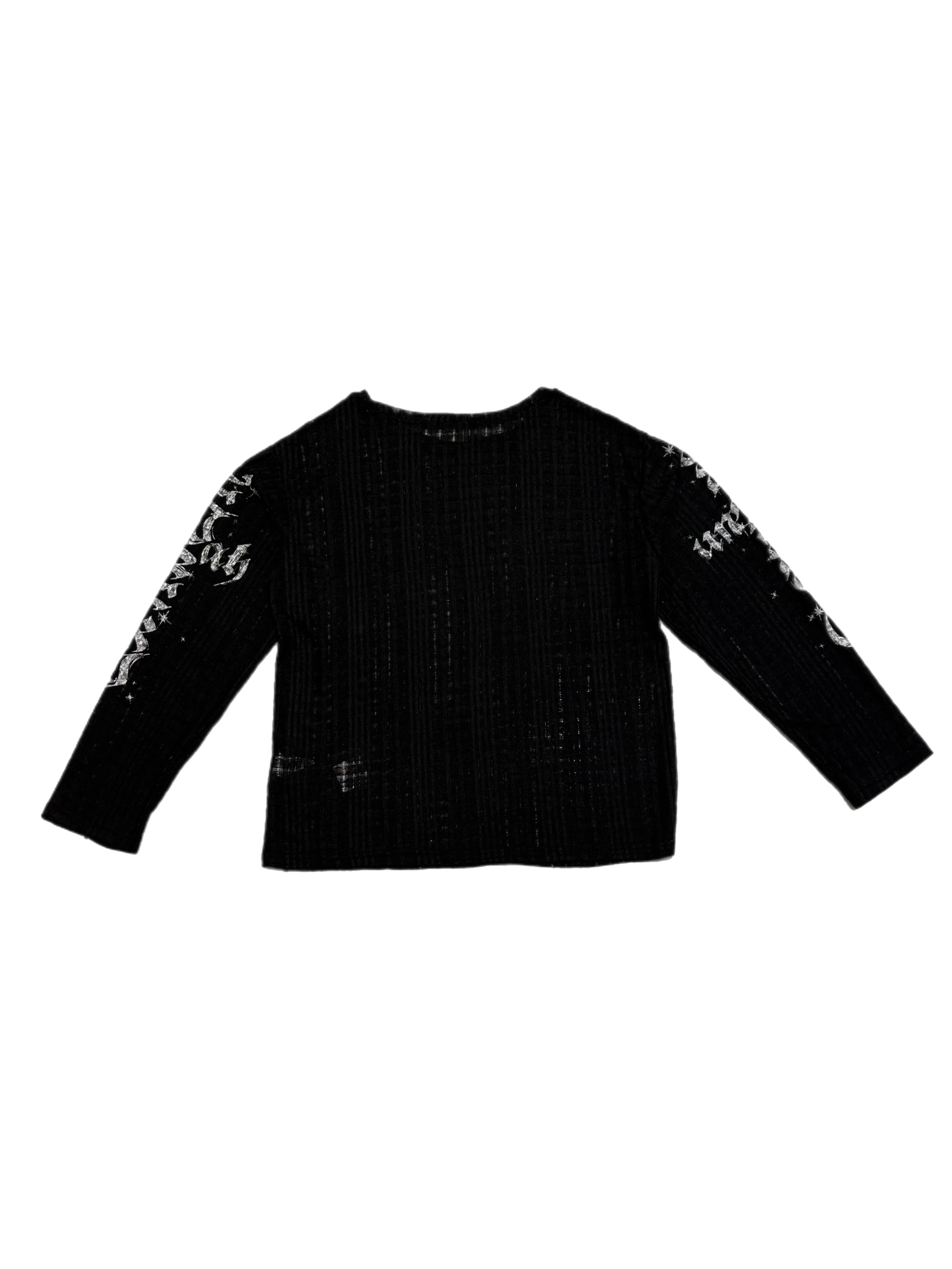 【BABY09】lettering see-through tops (2color)
