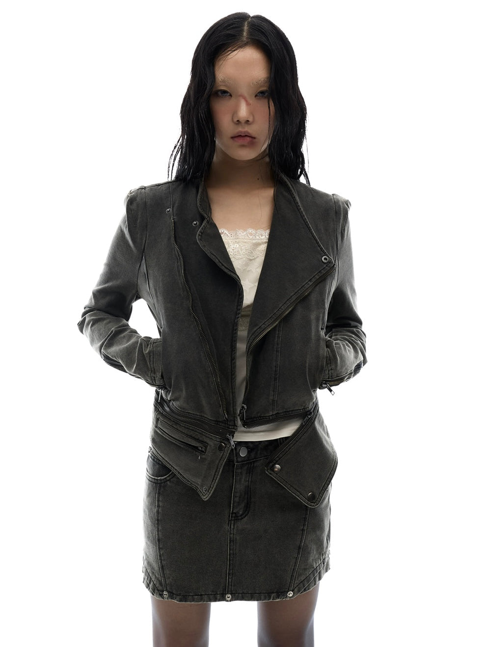 【OJOS】Detachable Span Denim Jacket