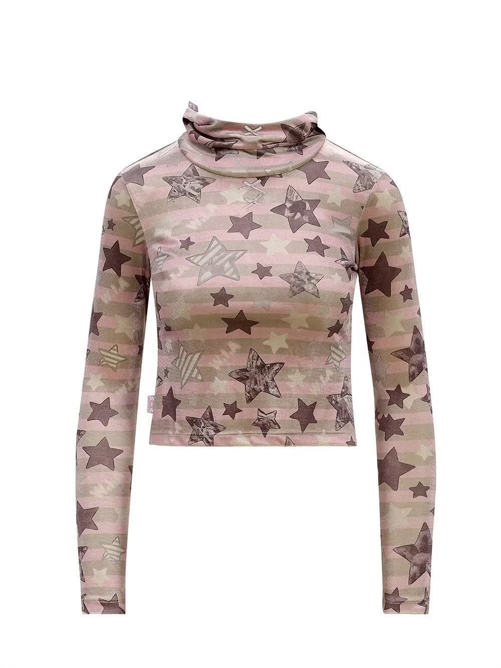 【W.I.A】SMASHED VELOUR HOODIE TOP