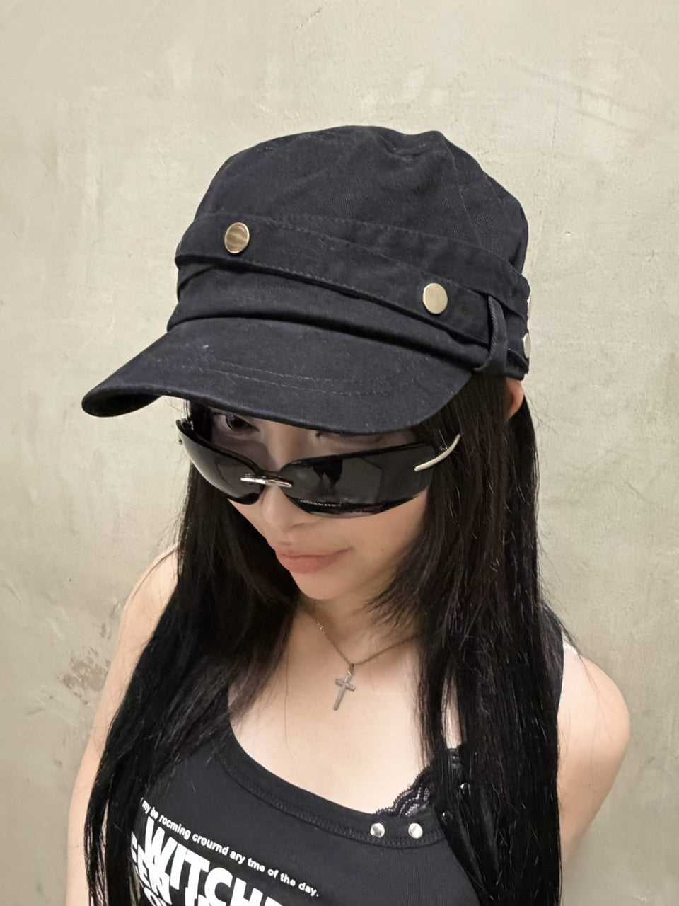 国際配送【Never mind the XU】slim shade sunglasses (2color)