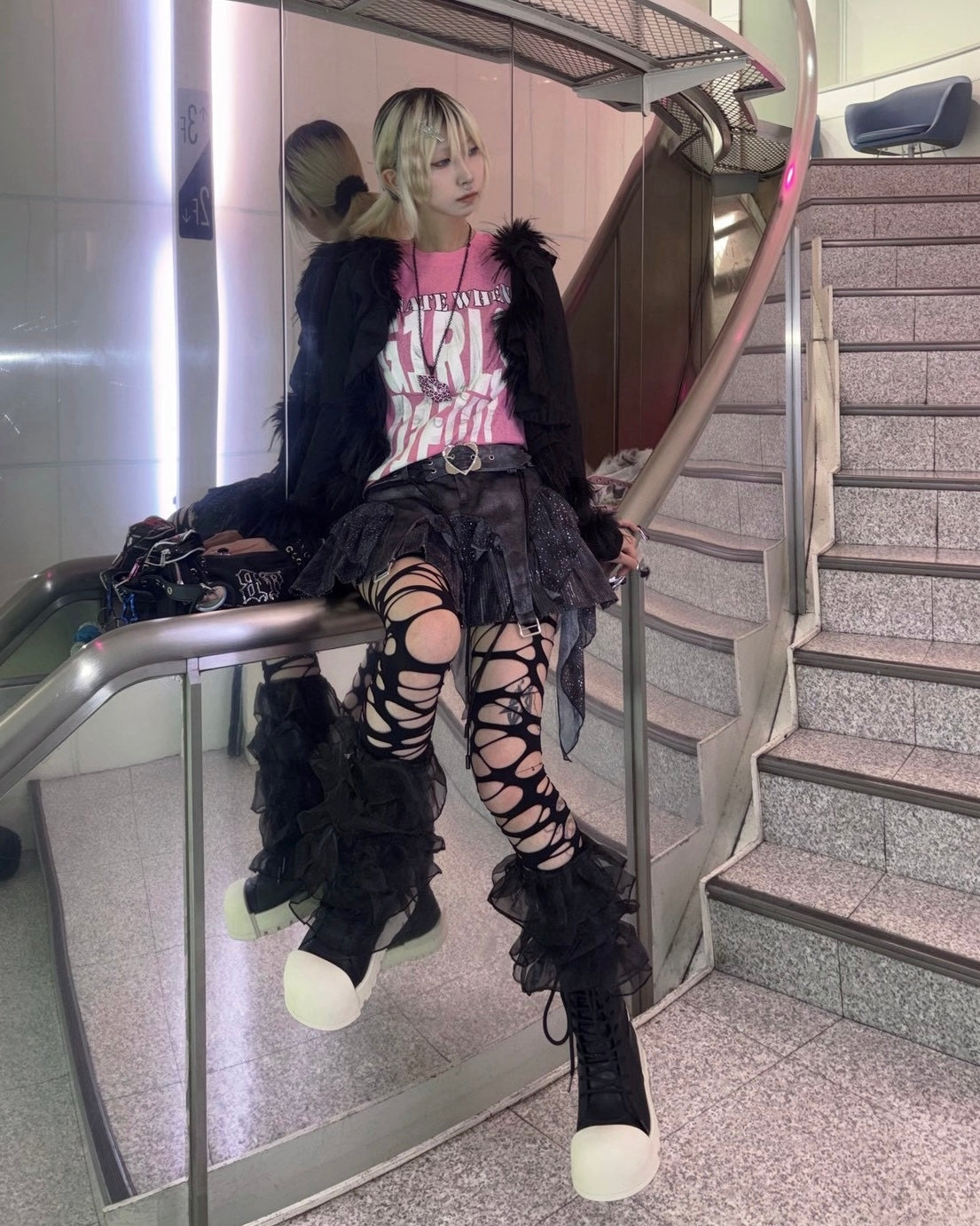 国際配送【BABY09】sequins garter belt skirt