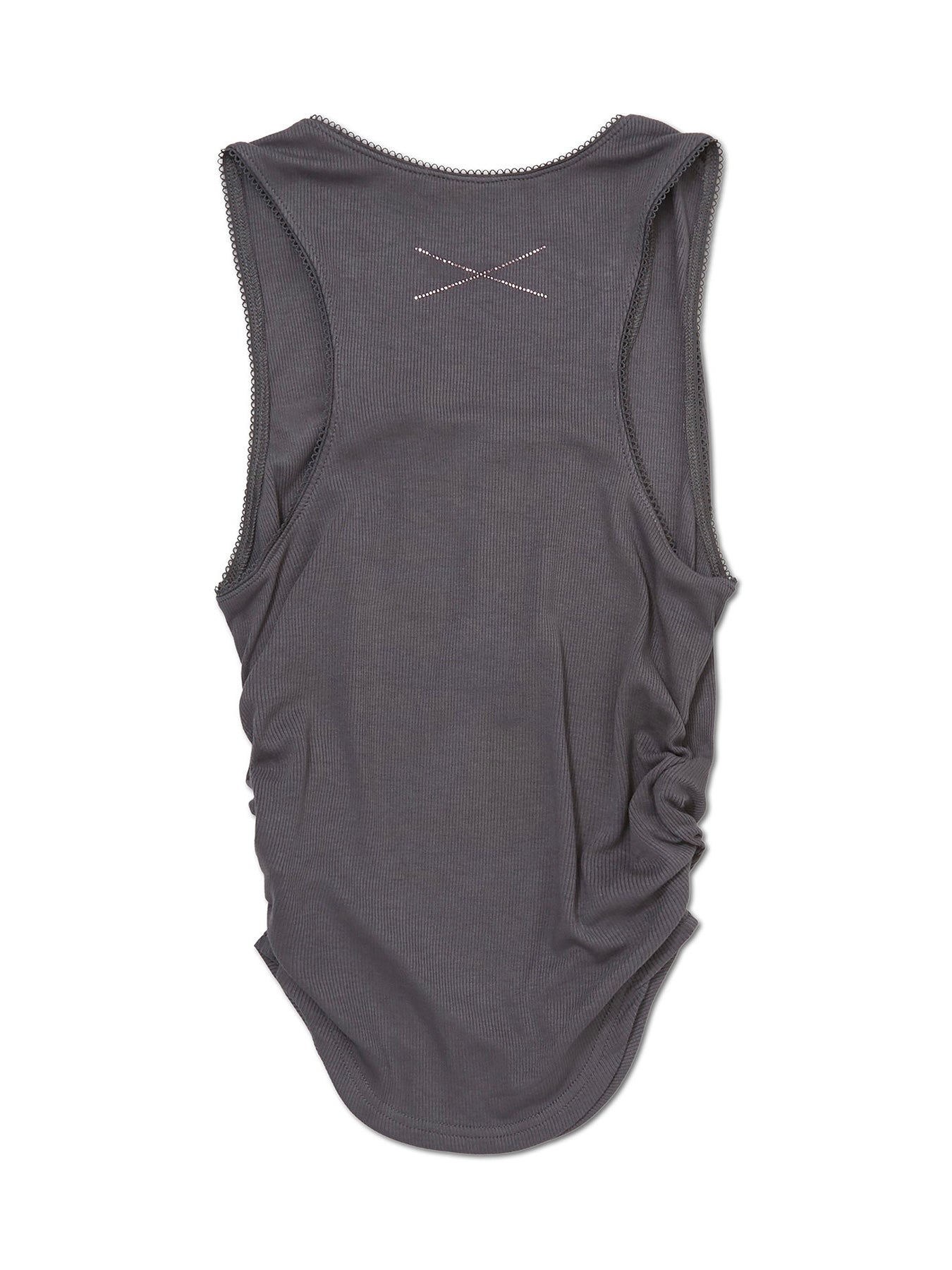 【NOMANUAL×TRUE RELIGION】NO RELIGION SHIRRING SLEEVELESS TEE