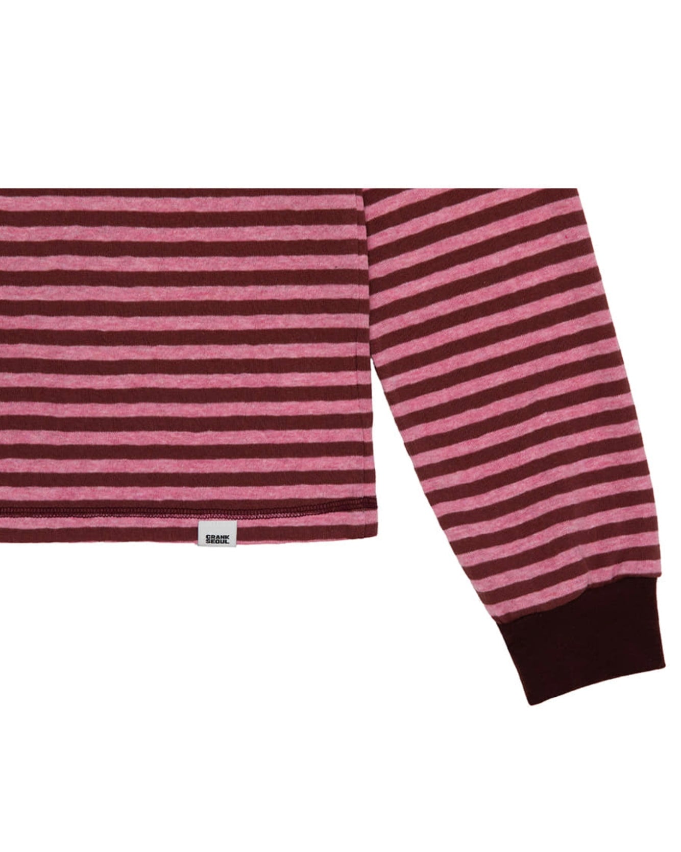 【CRANK】COZY STRIPE V-NECK TOP