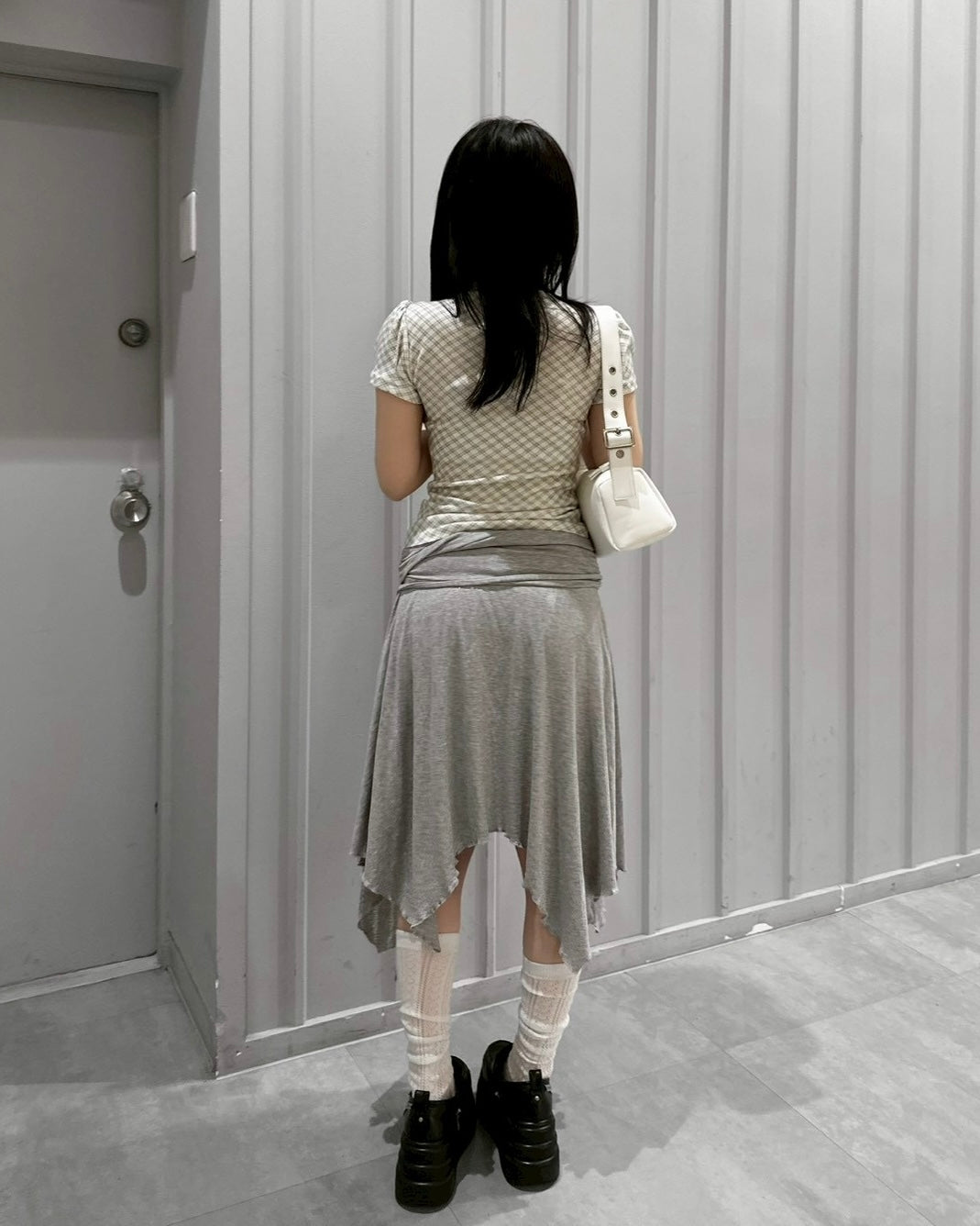 【nmtc+】French Ribbon Check Top (2color)