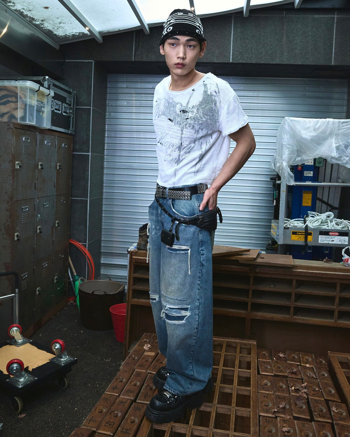 【LECYTO】Veil Mesh Layered T-Shirt